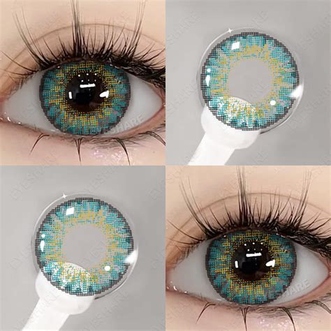 EYESHARE Color Contact Lenses 3 TONE Turquoise Yearly Contact Lenses ...