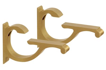 Brushed Brass Designer Aluminum Shelf Brackets | Glass shelf brackets, Aluminium shelf brackets ...