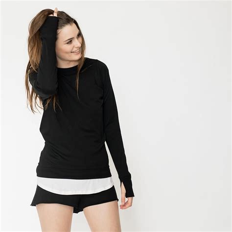 Lunya Women's Sleepwear Pima Long Sleeve Crew- Lunya | Sleepwear women ...