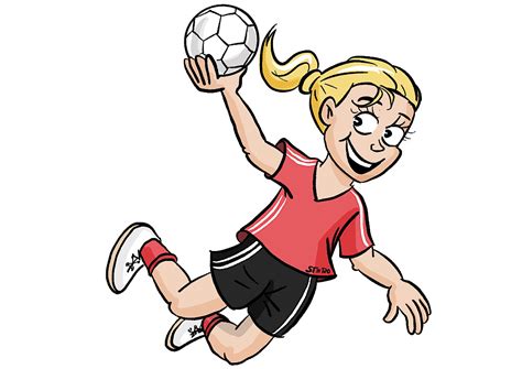 cartoon-karikatur-Comic-Grafik-Mädchenhandball - Roth-Cartoons (DE)