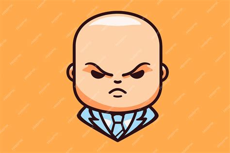 Premium Vector | Angry bald man icon vector illustration in flat ...