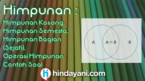 Himpunan Kosong, Semesta, Bagian (Sejati), Operasi + Contoh