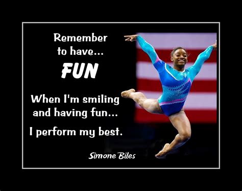 Simone Biles Inspirational Gymnastics Quote Poster #5 Champion Gymnast ...