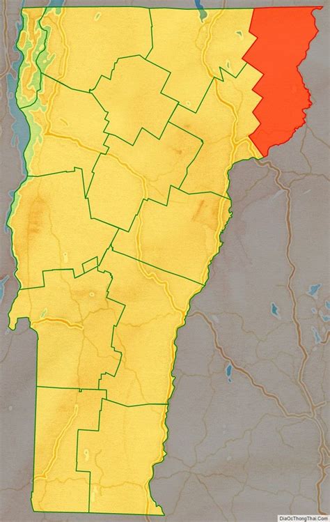 Essex County location map in Vermont State. trong 2021 | Vermont