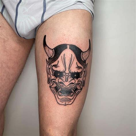 30+ Best Oni Mask Tattoo: Check These Stunning Design Ideas (2021 Updated) | Oni mask tattoo ...