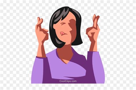 Woman With Her Fingers Crosse - Fingers Crossed Clipart Png - Free Transparent PNG Clipart ...