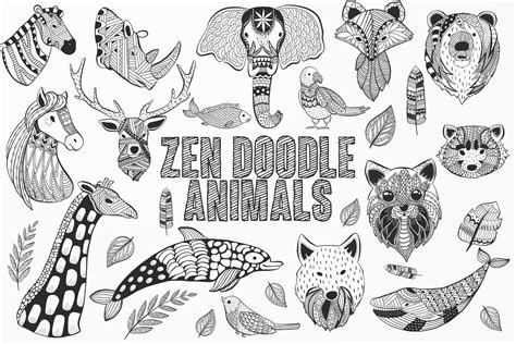 Zen Doodle Animals