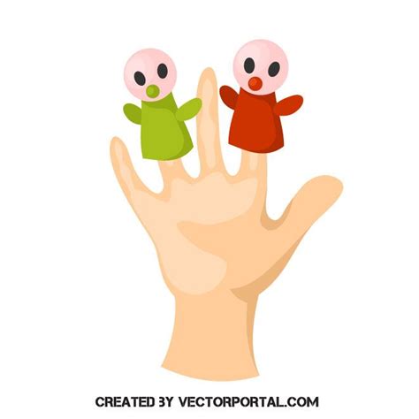 Finger puppets vector image | Finger puppets, Puppets, Vector free