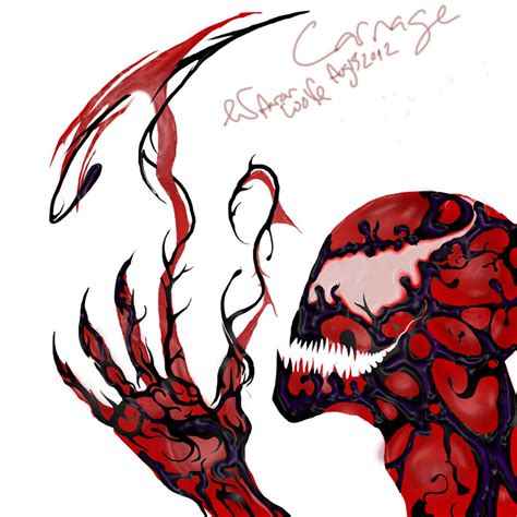 Carnage Sketch by ElzyNoose on DeviantArt