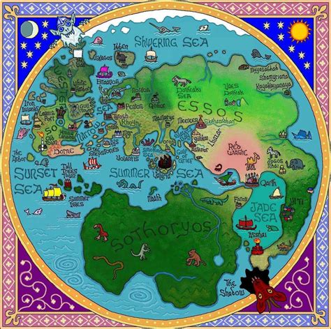 Detailed Map Of Game Of Thrones World