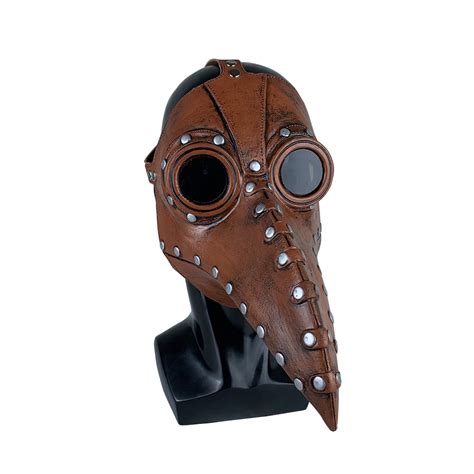 Halloween Medieval Steampunk Plague Doctor Bird Mask Latex Punk Cosplay Masks Long Nose Beak ...