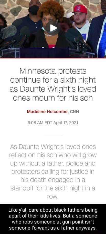 Minnesota protests continue for a sixth night as Daunte Wright's loved ones mourn for his son ...