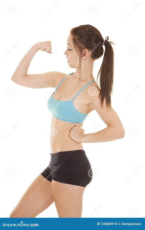 Flexing Arm Looking At Muscle Stock Images - Image: 33680914