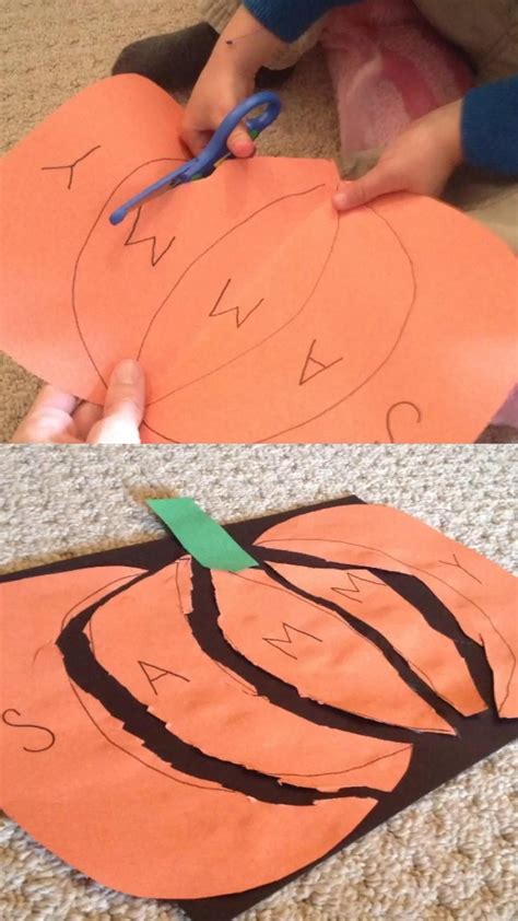 Pumpkin name puzzle a preschool halloween craft – Artofit