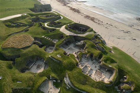 The Neolithic village of Skara Brae - one of Orkney's most-visited ancient sites and one of the ...