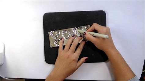 Hand Embossing A Stamped Image Onto Metal - YouTube