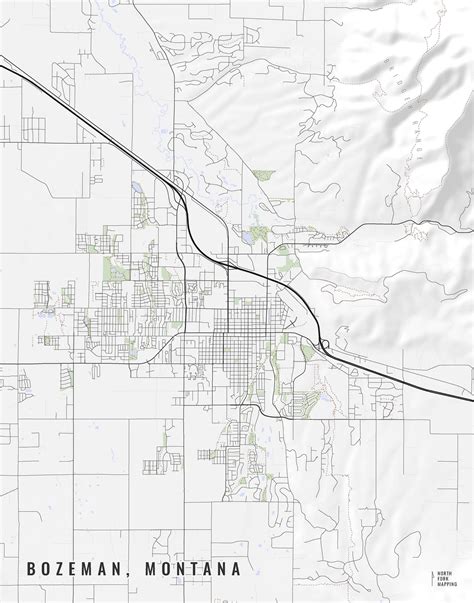 Bozeman Montana Map Bozeman Map, Bozeman, Belgrade Montana, Manhattan ...