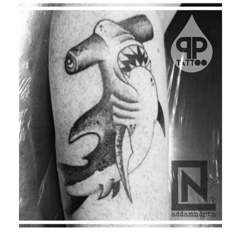 Hammerhead Shark Tattoo by Addam North | Shark tattoos, Hammerhead shark tattoo, Tattoos