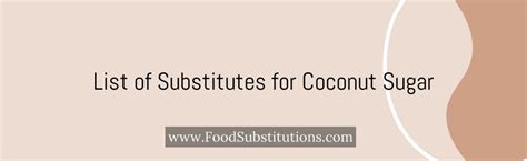 Coconut Sugar Substitute - Replacements And Alternatives - Food ...