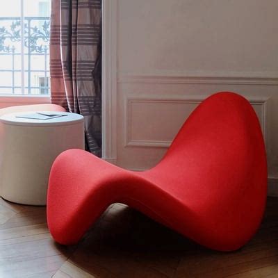 Lounge Chair Red Velvet Modern & Contemporary Accent Chair Ergonomic Glass Fiber Chair | Homary UK