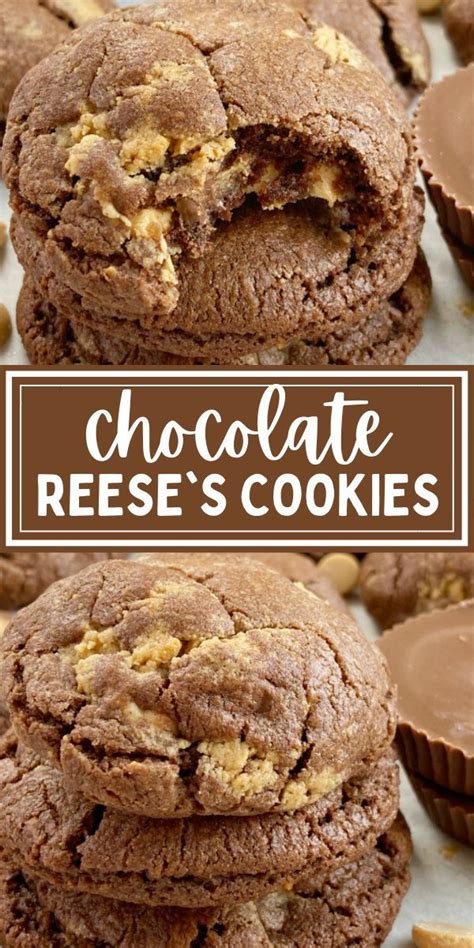 Chocolate Reese's Cookies | Reeses cookies, Tasty baking, Yummy cookies