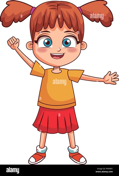 Girl children cartoon Stock Vector Image & Art - Alamy