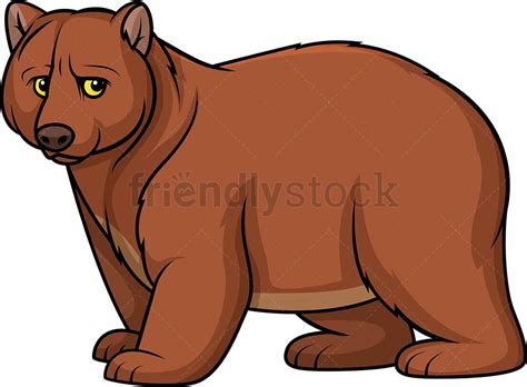 Grizzly Bear Standing Clipart