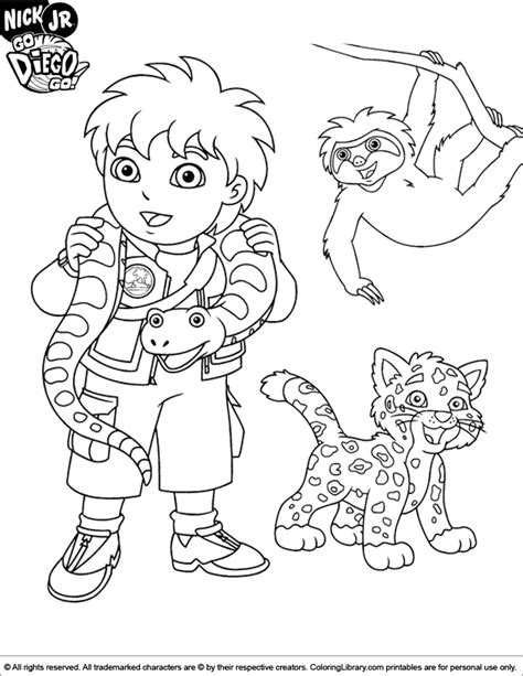 Go Diego Coloring Pages Printable - Coloring Home