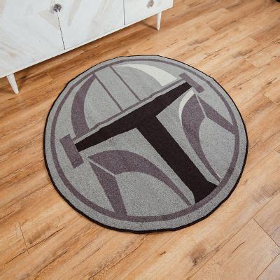 Star Wars: The Mandalorian Helmet Round Area Rug 52 Inches | Oriental Trading