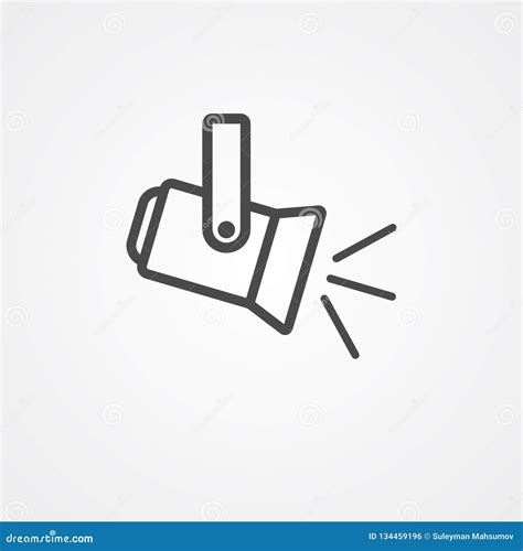 Spotlight Vector Icon Sign Symbol Stock Vector - Illustration of object, dark: 134459196