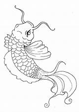 Japanese Koi Fish Coloring Pages Yin Yang Commission By  sketch template
