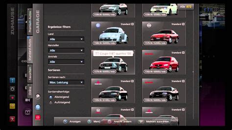 Gran Turismo 5 Standard Car List - YouTube