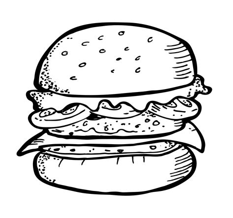 Free Hamburger Cliparts Black, Download Free Hamburger Cliparts Black ...