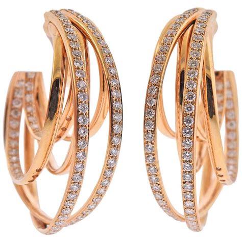 De Grisogono Allegra Diamond Rose Gold Earrings at 1stDibs | de grisogono earrings