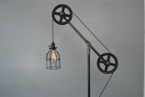 Industrial Floor lamp Floor Light Pulley Light Pipe