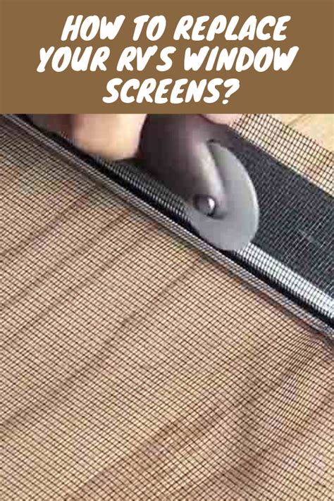 How to Replace Your RV’s Window Screens? | Window screens, Rv, Camper maintenance