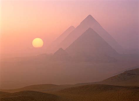 The Pyramids viewed at sunrise, Giza, Egypt | Posters, Art Prints, Wall ...