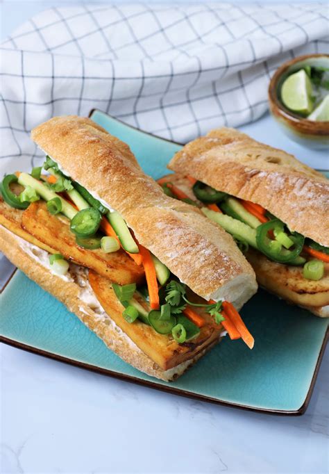 Tofu Bahn Mi Sandwich Recipe - Rooty Fruity Vegan