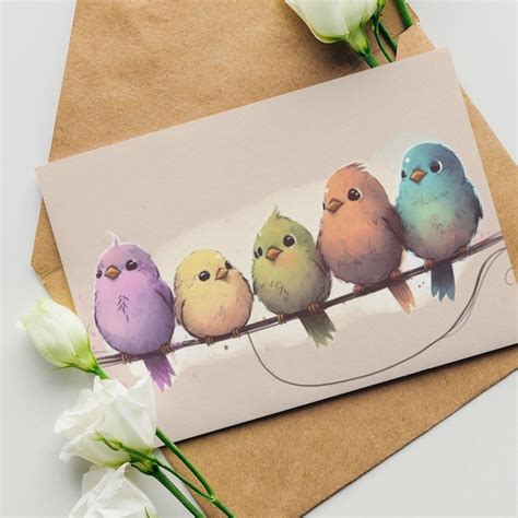 Birds on Power Line - Etsy