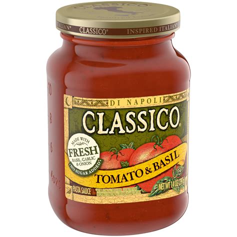 Classico Tomato and Basil Pasta Sauce 14 oz Jar - Walmart.com - Walmart.com