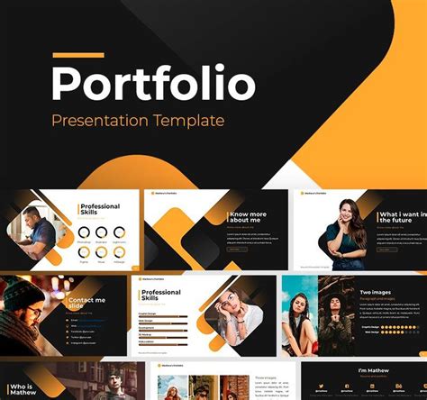 Portfolio PowerPoint Template #86827 | Portfolio template design ...