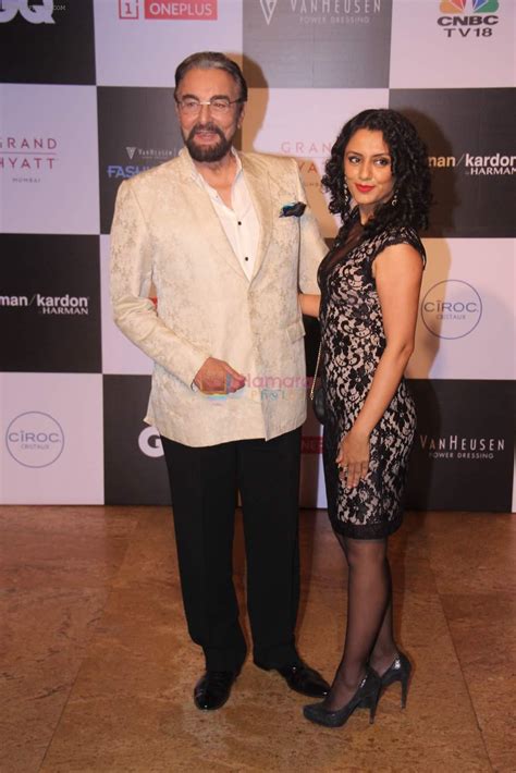 Kabir Bedi, Parveen Dusanj at GQ Fashion Nights Red Carpet on 1st Dec 2015 / Kabir Bedi ...