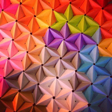 3d origami. Modular origami wall art. … | Geometric origami, Origami wall art, Modular origami