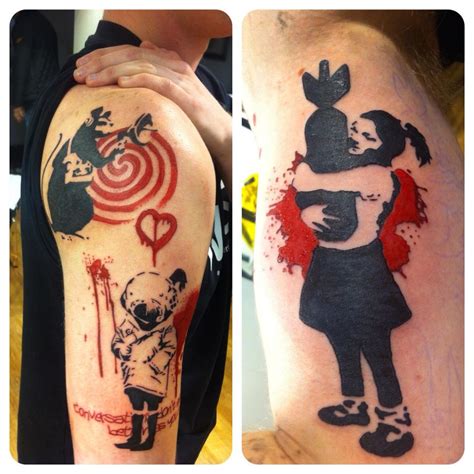 Tatuagem banksy, Ideias de tatuagens, Banksy