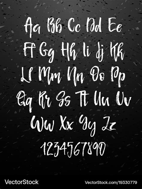 Handwritten brush style modern cursive font Vector Image