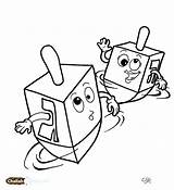 Two Dreidels Coloring Pages  Free Printable sketch template