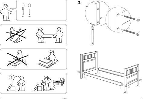 Ikea Hemnes Bunk Bedframe Twin Assembly Instruction