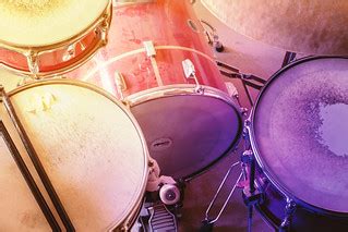 Old Drum Kit | Part of an old and dusty red drum kit. | Dejan Krsmanovic | Flickr