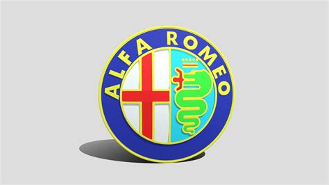 Alfa Romeo Logo - Download Free 3D model by praveen maurya (@praveen293027) [1b16cb2] - Sketchfab