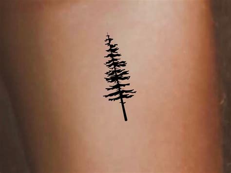 Tiny Pine Tree Tattoo